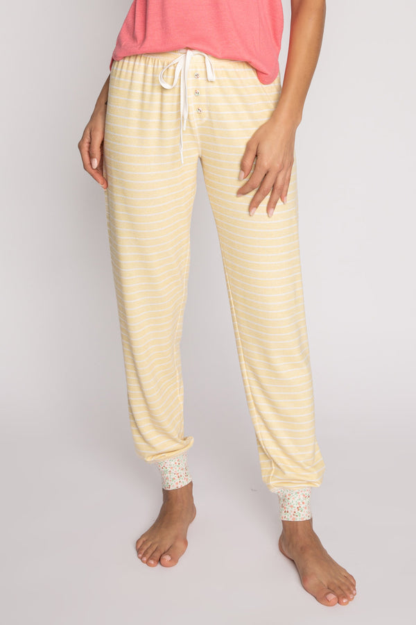 Pj salvage stripe online trim pajamas